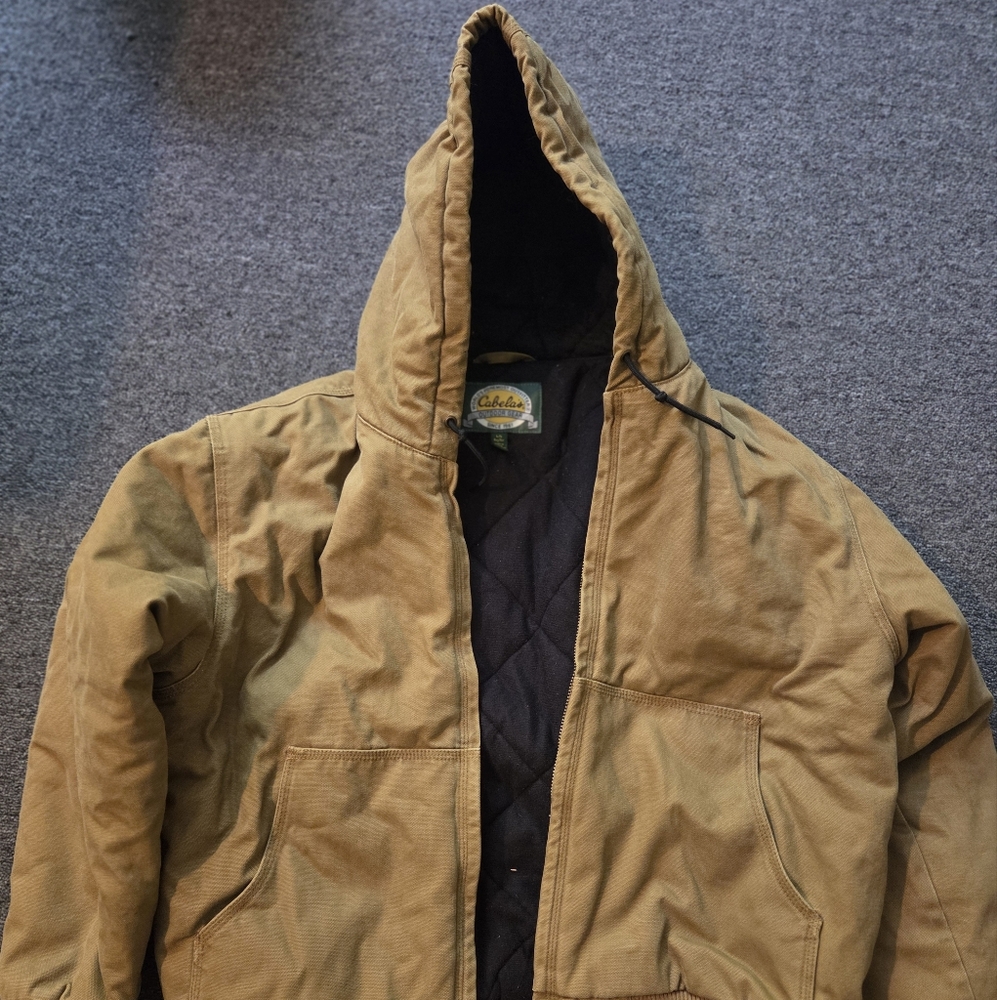 Cabela's Brown Hooded Bomber Jacket